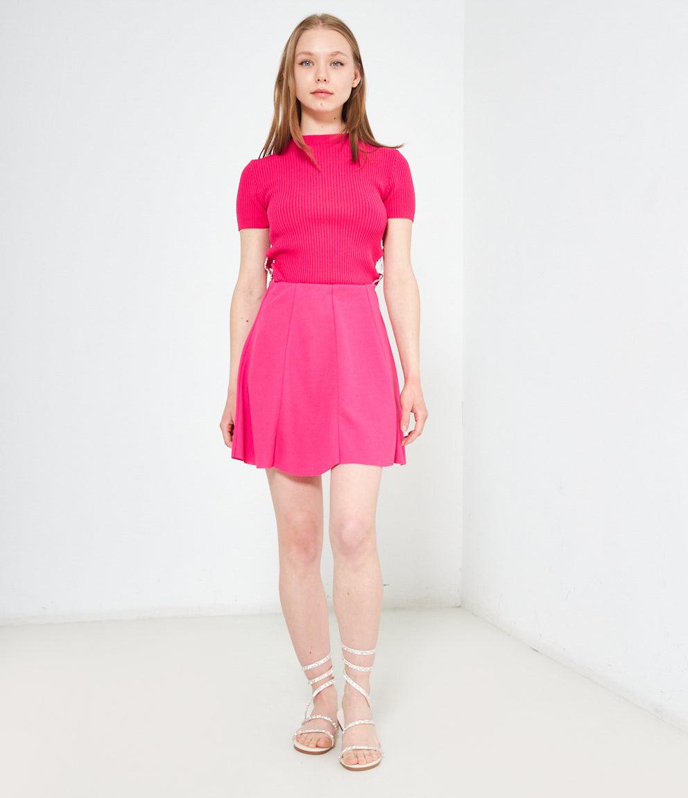Flared mini skirt