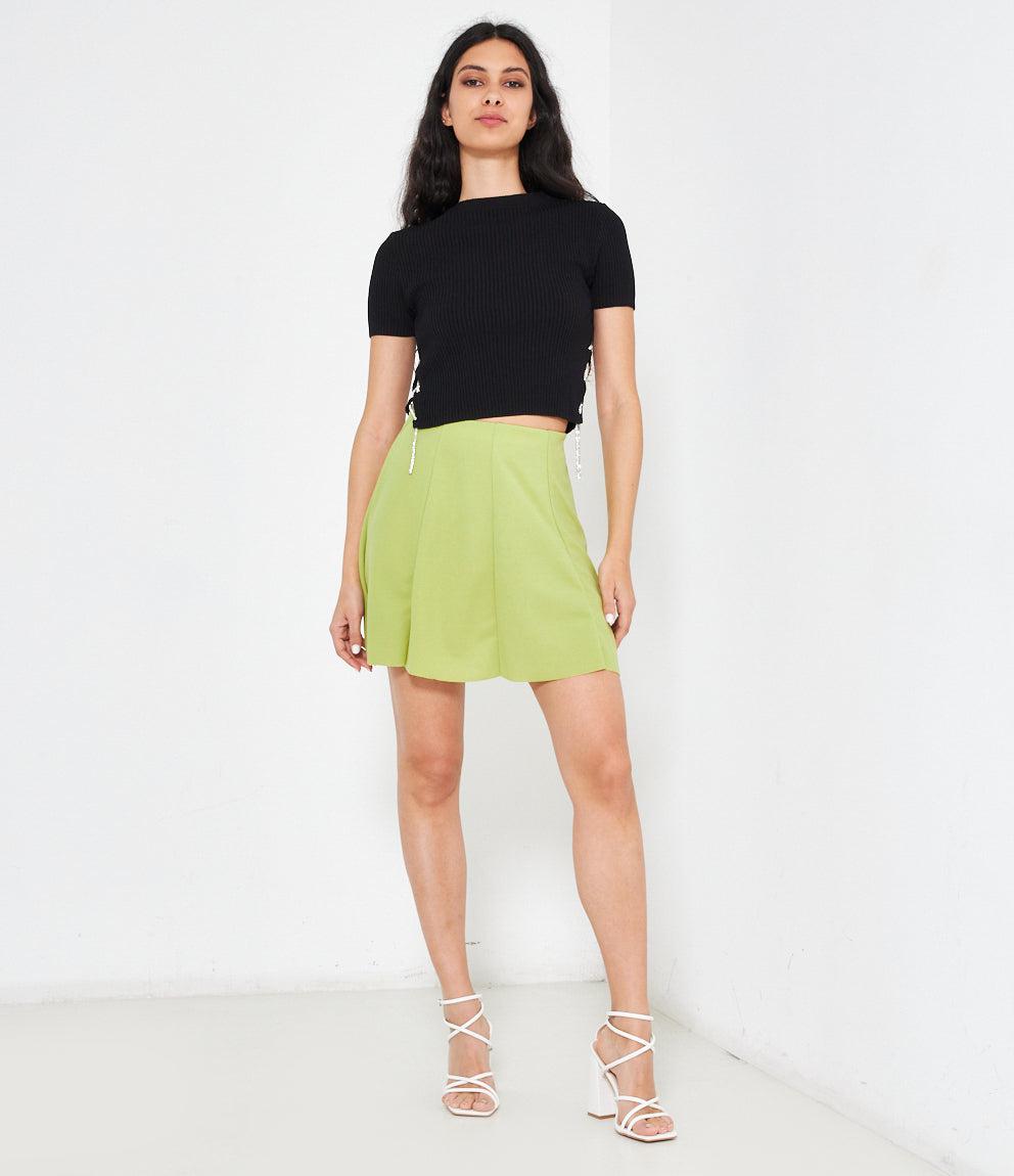 Flared mini skirt